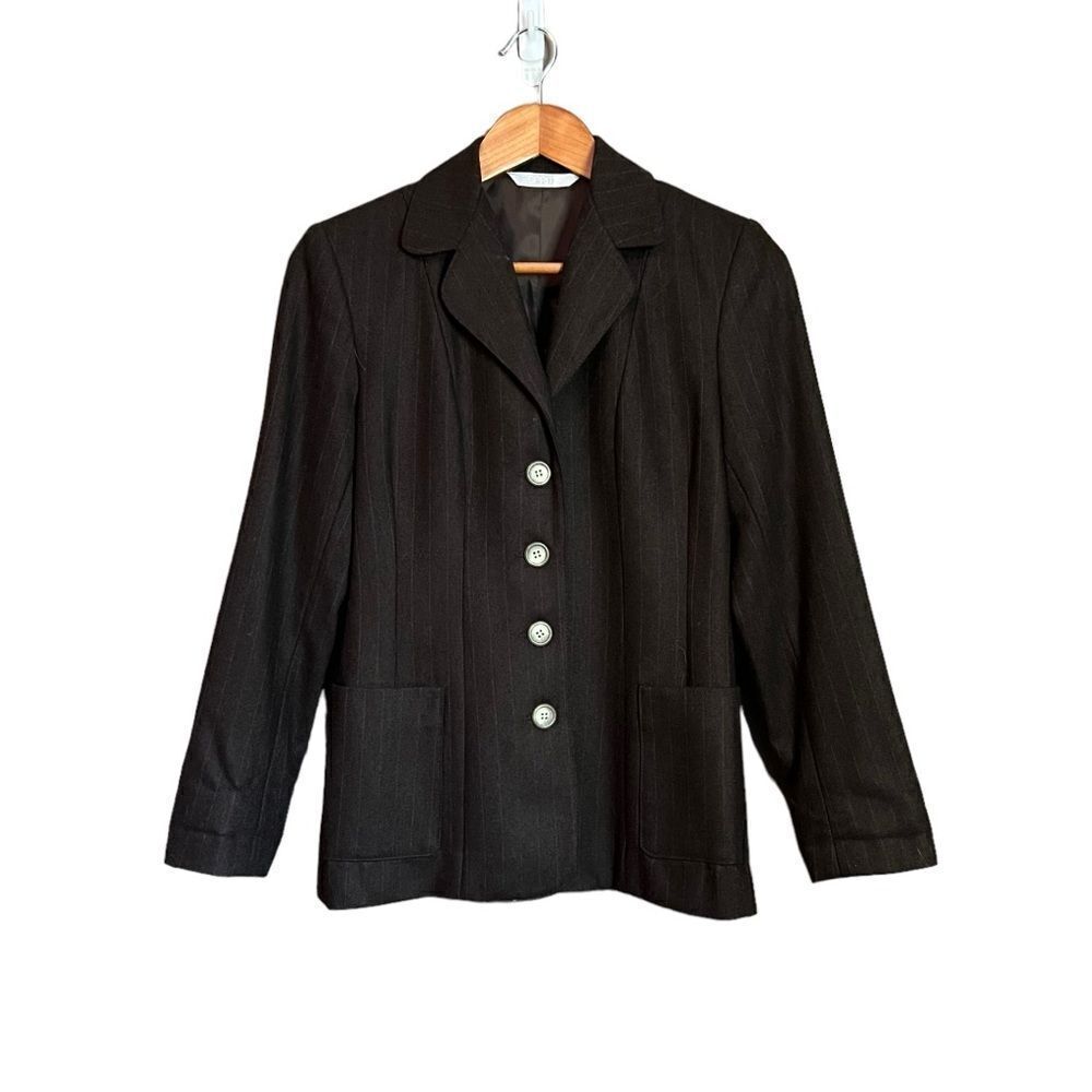 Esprit Brown Wool Blend Blazer | Size 5 Classic Tailored Jacket